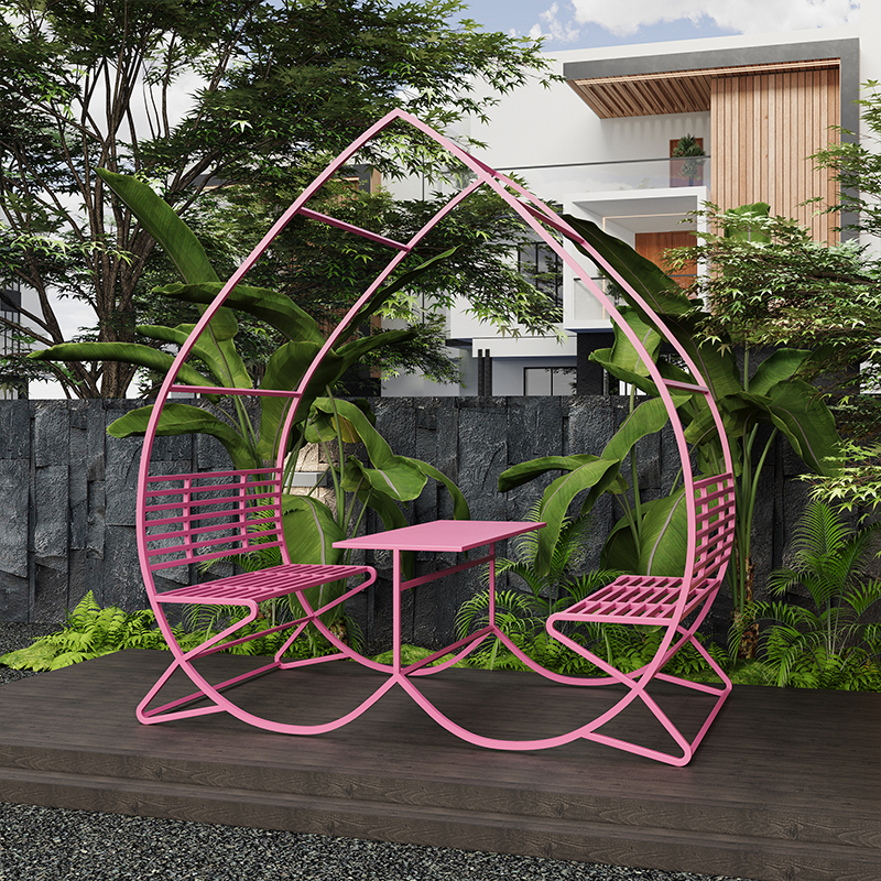 Trendy Peach-Shaped Chairs for Outdoor Courtyard Decoration, Double and Single Table and Chairs, Popular for Scenic Spots, Guesthouses, and Restaurant Couple Chairs Trendy Peach-Shaped Chairs for Outdoor Courtyard Decoration, Double and Single Table and Chairs, Popular for Scenic Spots, Guesthouses, and Restaurant Couple Chairs