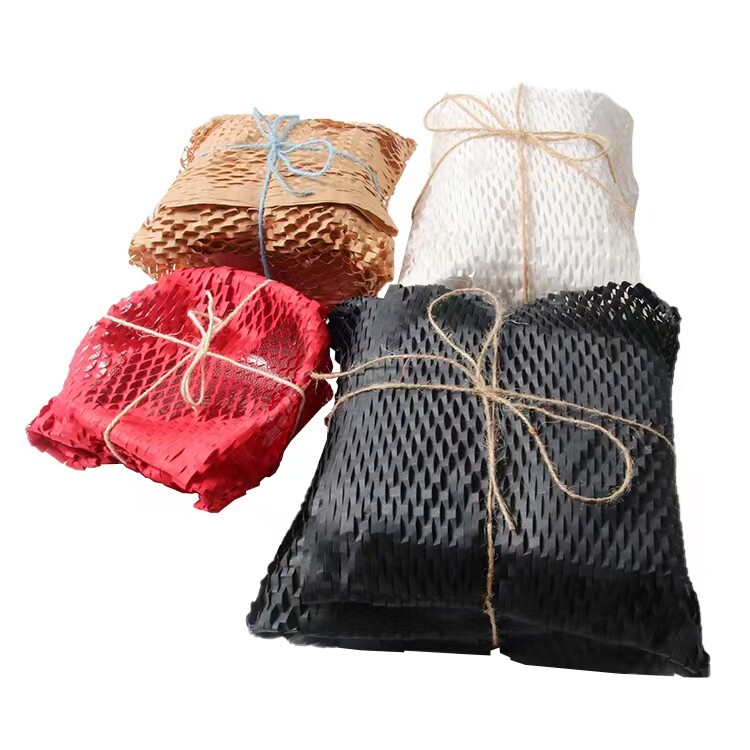 Manufacturers straight to flat beekleather packaging paper mesh packaging paper cushion and environmental protection degradable cellular paper