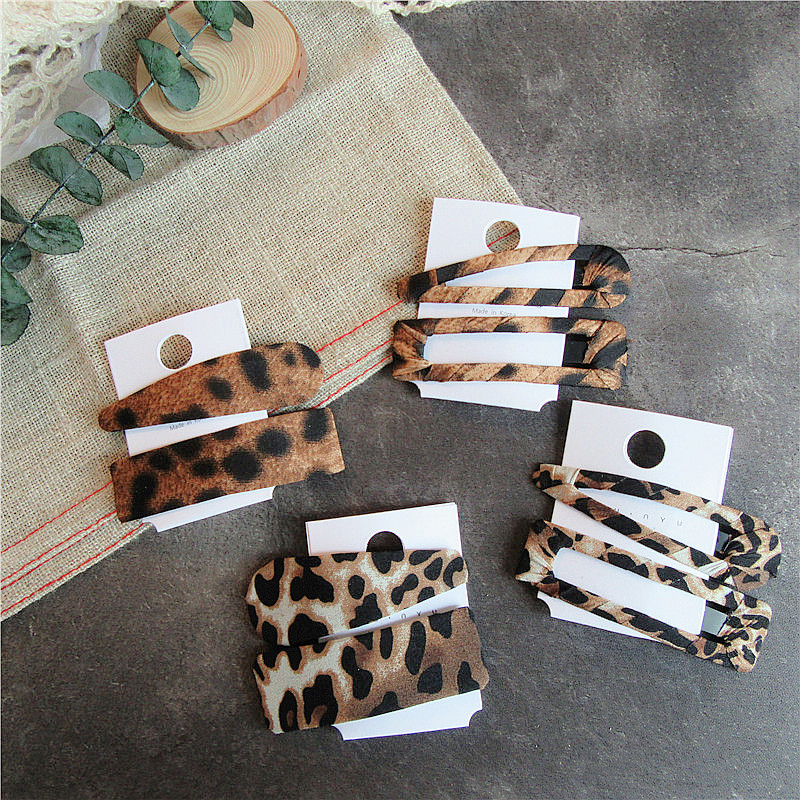 Mode Leopard Tuch Handgemachter Haars Pange 1 Set display picture 4