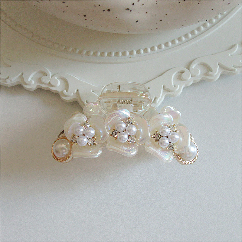 Geometric Flowers Irregular Pearl Alloy Hair Clip Set display picture 4