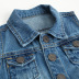 Youbeiyi trẻ em denim vest vest mùa xuân và mùa thu chàng trai và cô gái áo sơ mi cardigan giản dị mùa thu thủy triều áo gile nhung trẻ em Áo ghi lê