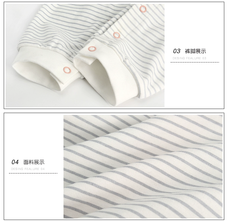 Youbeiyi babyiesies cotton dài tay mùa xuân và mùa thu quần áo trẻ em leo núi quần áo sơ sinh - Áo liền quần quần áo thể thao trẻ em