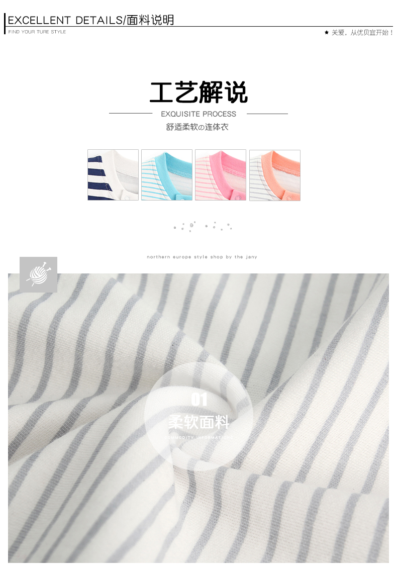 Youbeiyi babyiesies cotton dài tay mùa xuân và mùa thu quần áo trẻ em leo núi quần áo sơ sinh - Áo liền quần bộ đồ liền thân ngắn tay mùa hè cho bé