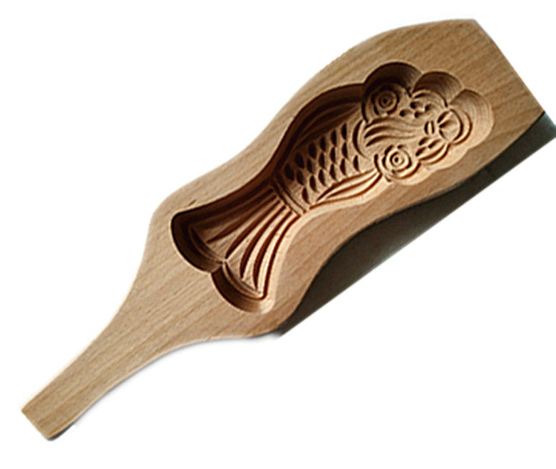 Solid small number of carp carp carp gourd fish shaped wood pasta baking mold face card flower molds steamed stuffed bun