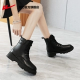 Warrior, Martens, черные короткие сапоги на платформе в английском стиле, ботинки, в британском стиле