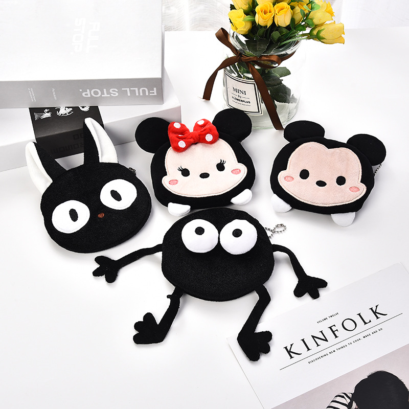 Girl heart ins net red coin bag primary school student headphone bag Hayao Miyazaki cartoon coin purse briquettes cute change