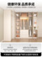 奶油风多功能收纳转角衣柜两门三门组合家用主卧室大衣柜定制A38