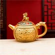 浮雕龙凤小茶壶马上胡转手把玩打麻将招财工艺品手把件解压小玩具