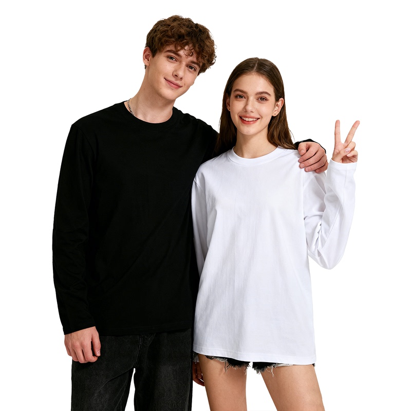 Xdfm Heavyweight Long-Sleeve T-Shirt in Multiple Colors, 230g Pure Cotton, Autumn Solid Color Base Shirt, Loose Fit for Men and Women Xdfm Heavyweight Long-Sleeve T-Shirt in Multiple Colors, 230g Pure Cotton, Autumn Solid Color Base Shirt, Loose Fit for Men and Women