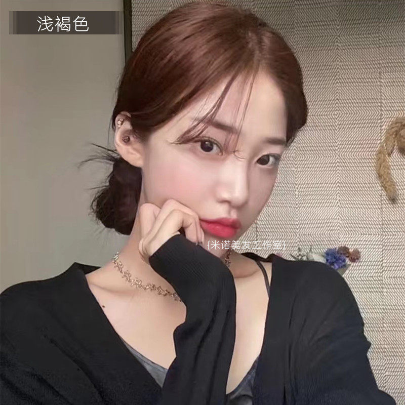 Yellow skin friendly gold brown dye hair dye hair cream Low Key Milk Tea Brown Yellow Coffee Color white at home