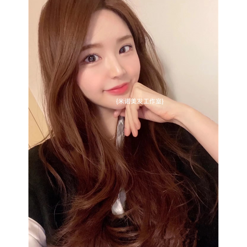 Gentle big sister wind pear wood brown hair dye dark sandalwood brown hair dye cream popular color white color self dye