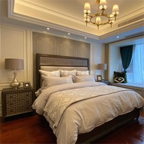 Meiyouke Meijia art crystal series solid wood bed Zen wedding bed villa oak master bedroom bedroom 1 8 meters large bed