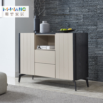 Solid Wood Rock board sideboard modern light luxury wind kitchen cupboard tea cabinet against the wall living room cabinet lockers home