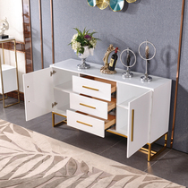 Light luxury dining side cabinet Kitchen cabinet storage cabinet Modern simple living room tea cabinet Dining room side cabinet paint entrance cabinet
