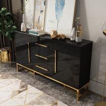 Light luxury marble sideboard restaurant dining cabinet modern simple living room locker against the wall entrance hall