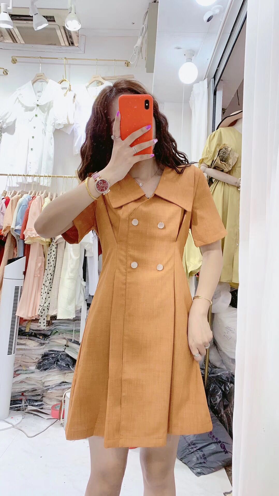 Mùa hè 2019 quý cô mới khí chất Gầy gò đôi ngực nhỏ Pháp cao eo phù hợp với trang phục - Sản phẩm HOT shop váy đẹp