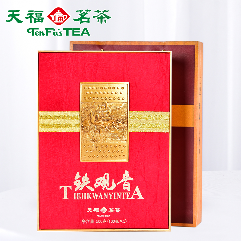 Tianfu Tea Warm heart to see the truth Anxi Tea Tieguanyin fragrant Oolong tea gift box 2021 Spring Tea