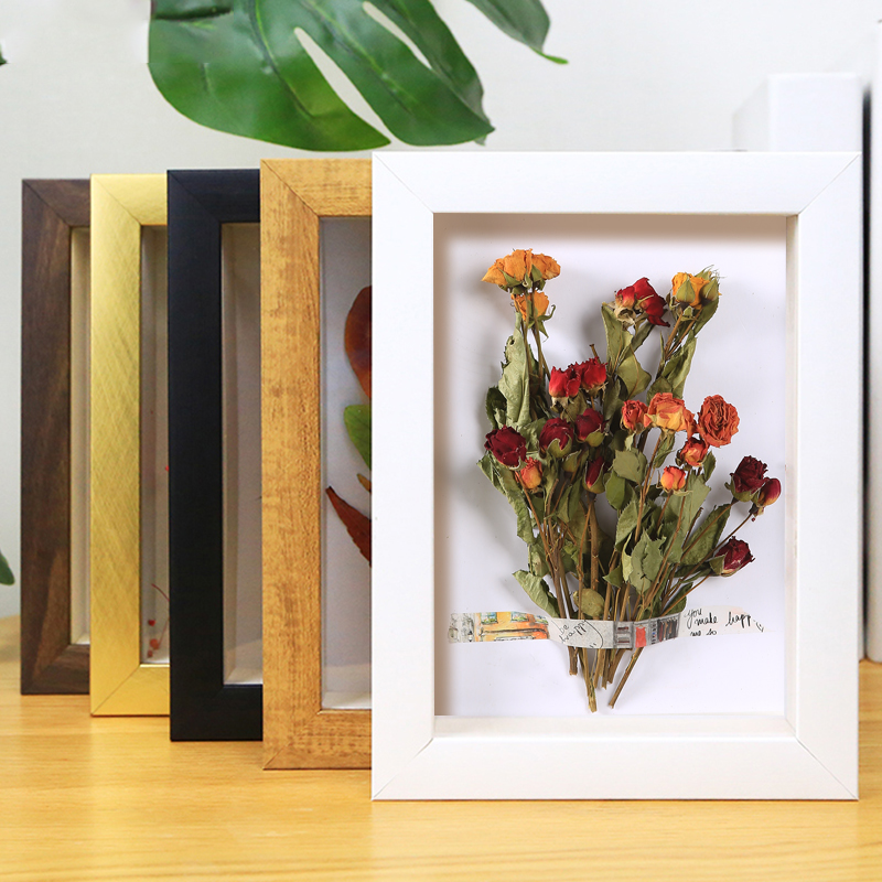 Dried Flower Specimen Stereophoto Frame Creativity Handmade Diy Roll Of Soft Pottery Clay Hollow Picture Frame Plant Butterfly Mount