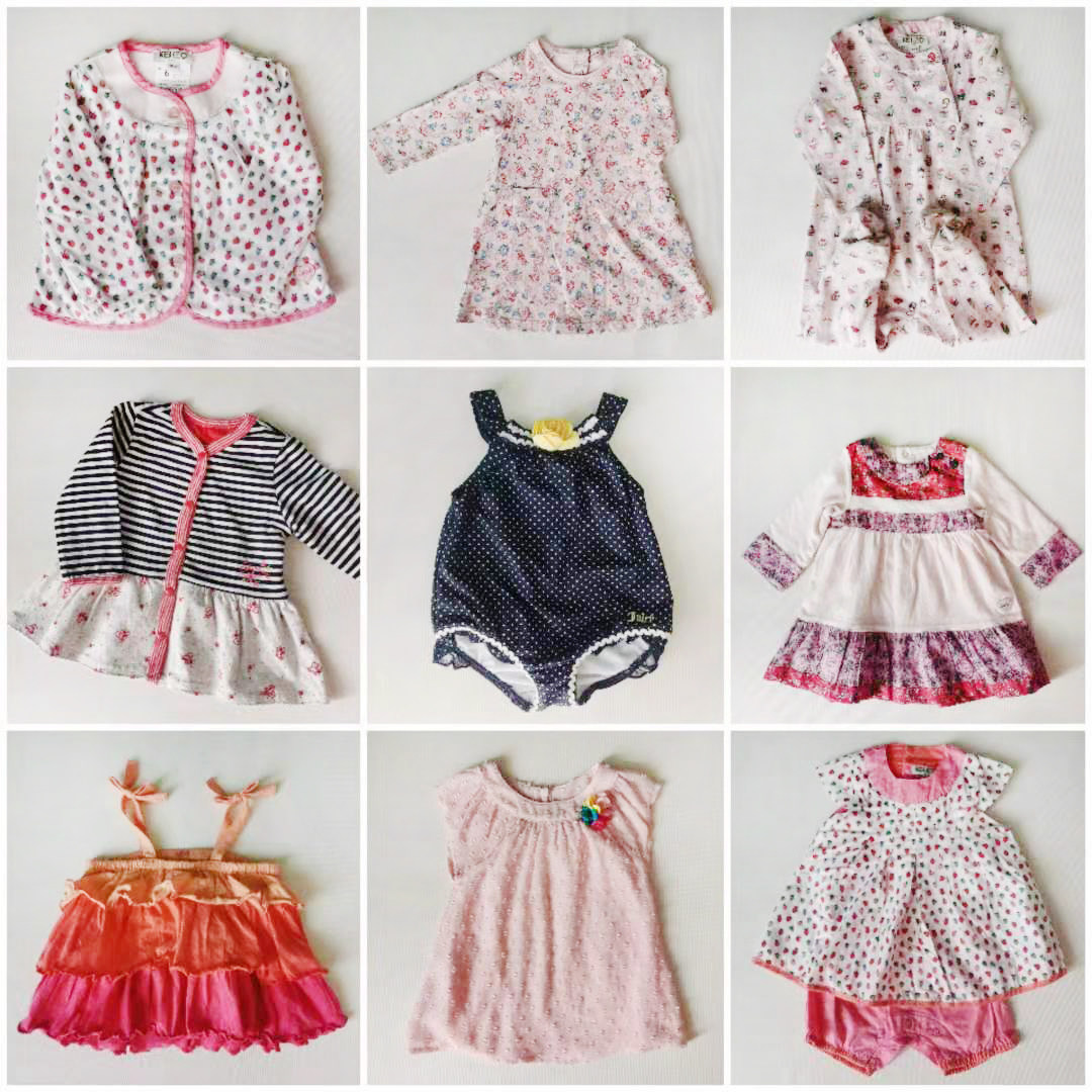 Foreign trade orphan baby cotton printed pieces embroidered coat dress suit for 6 months