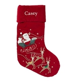 Американская синхронная ретро -платформа вышивая рождественские запасы подарочный пакет рождественский логотип с логотипом с рождественскими чулками