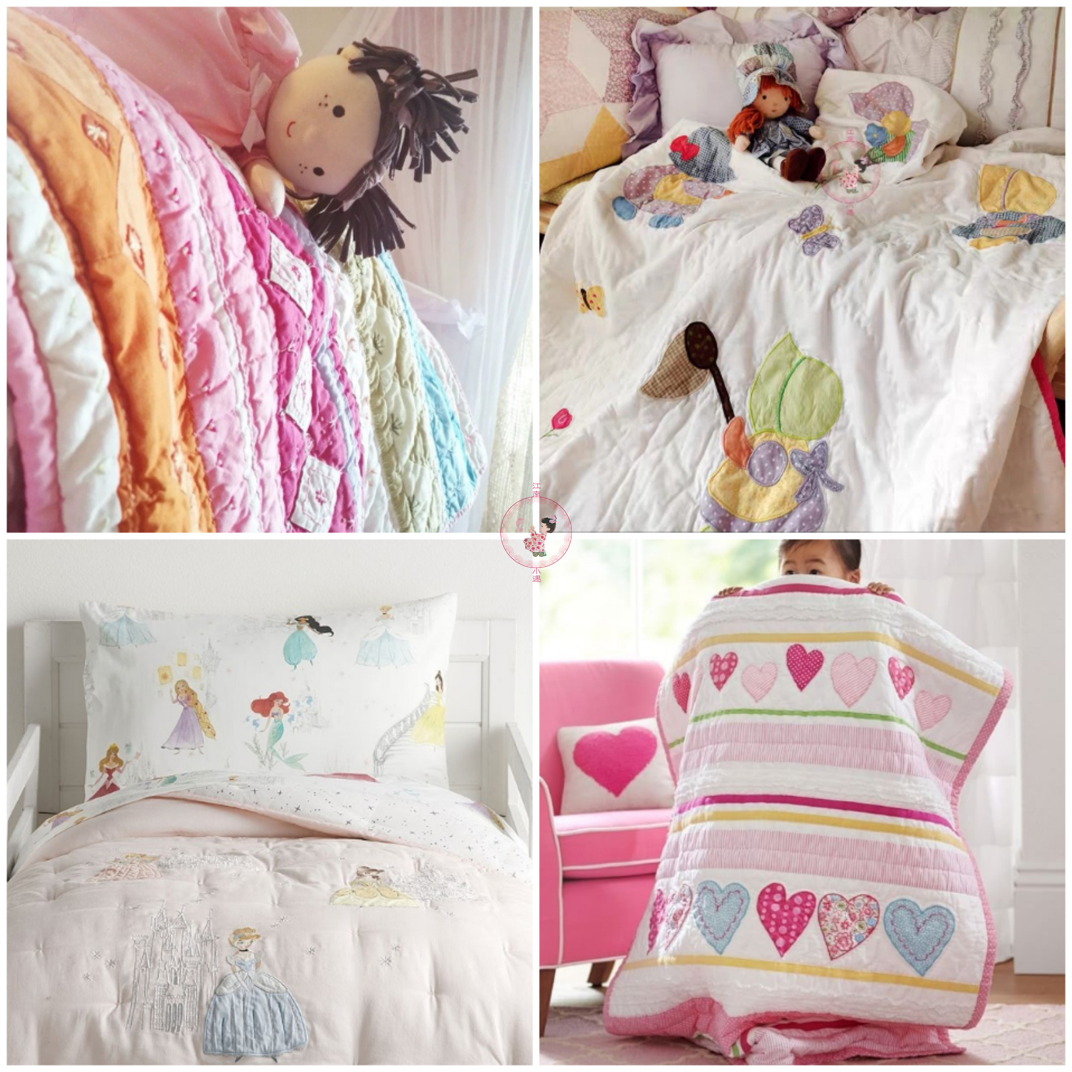 A variety of handmade quilted cotton quilt baby quilt children kindergarten primary school nap quilt custom name