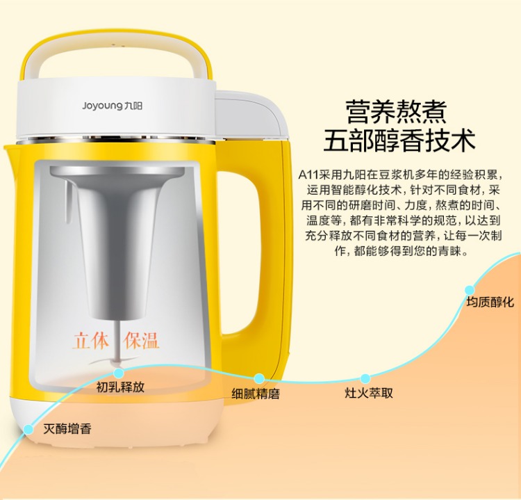 9 Yang Soymilk home tự động đa chức năng nấu ăn thông minh lọc miễn phí mini nhỏ chính thức cửa hàng chính hãng may lam sua dau nanh