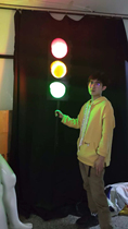 Traffic light sign bar wine laser scepter custom creative luminous props miners lamp headgear LED warning light