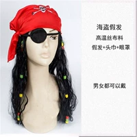 Шарф с красной головкой пиратский парик