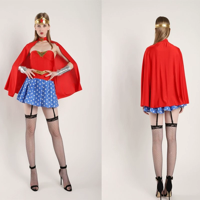 Halloween cosplay Wonder Woman trưởng thành nữ phù hợp với Avengers siêu anh hùng sân khấu biểu diễn trang phục