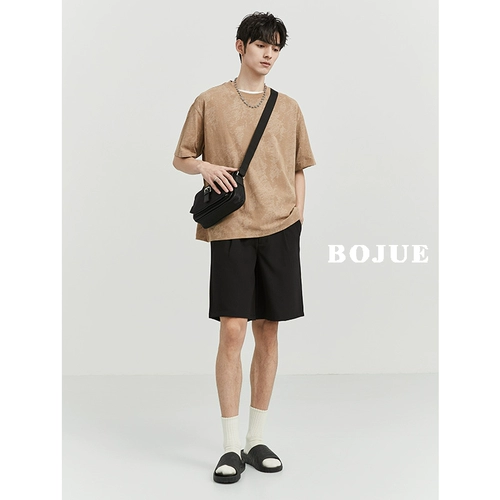 Костюм для отдыха, мужские шорты, летние тонкие штаны, в корейском стиле, свободный прямой крой