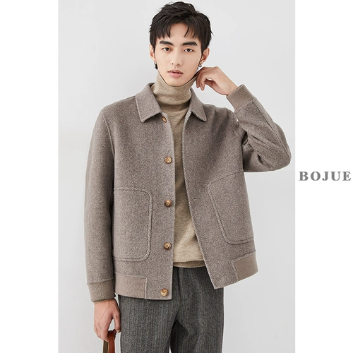 Шерстяная двусторонная куртка, демисезонное пальто, 2020