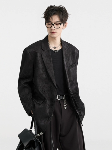 [Высококачественный ткацкий новый китайский стиль] Bjze Men's Clothing 25 весна Новый повседневной костюм Элегантный красивый куртка