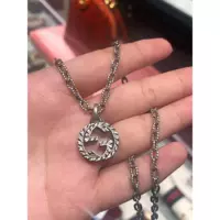 Gucci, классическое ожерелье, подвеска, серебро 925 пробы, с эффектом винтажной потёртости, для влюбленных, подарок на день рождения