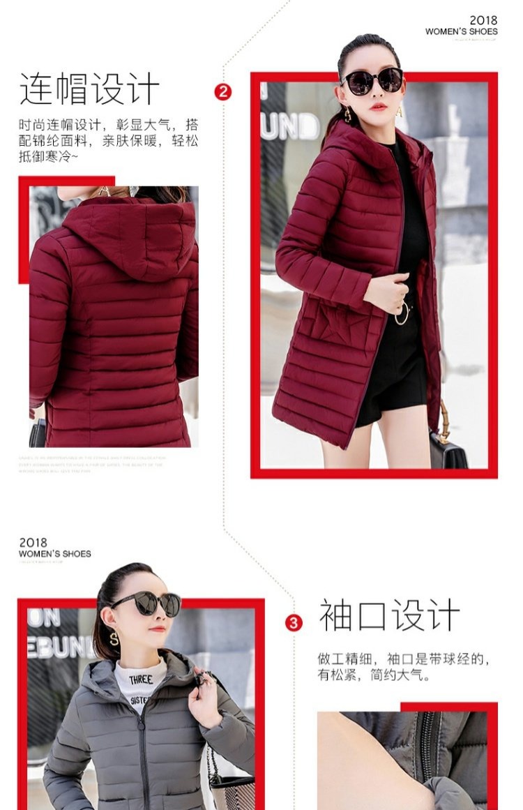 Quần áo cotton chống mùa nữ 2018 phiên bản mới của Hàn Quốc tự may áo dài mùa đông thời trang hoang dã cỡ lớn áo khoác cotton nhẹ áo phao gile nữ