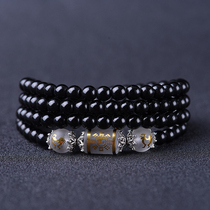 Black Yaoshi Zodiac Shaodiac Patron Saint Bracelet for men and women Handmade lovers Students individuality Brief about Japan-Japan Tide Ornaments