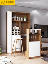 Nordic Minimalist Folding Wine Cabinet Bar Table Integrated Living Room Flex Removable Dining Room Partition Cabinet Customizable