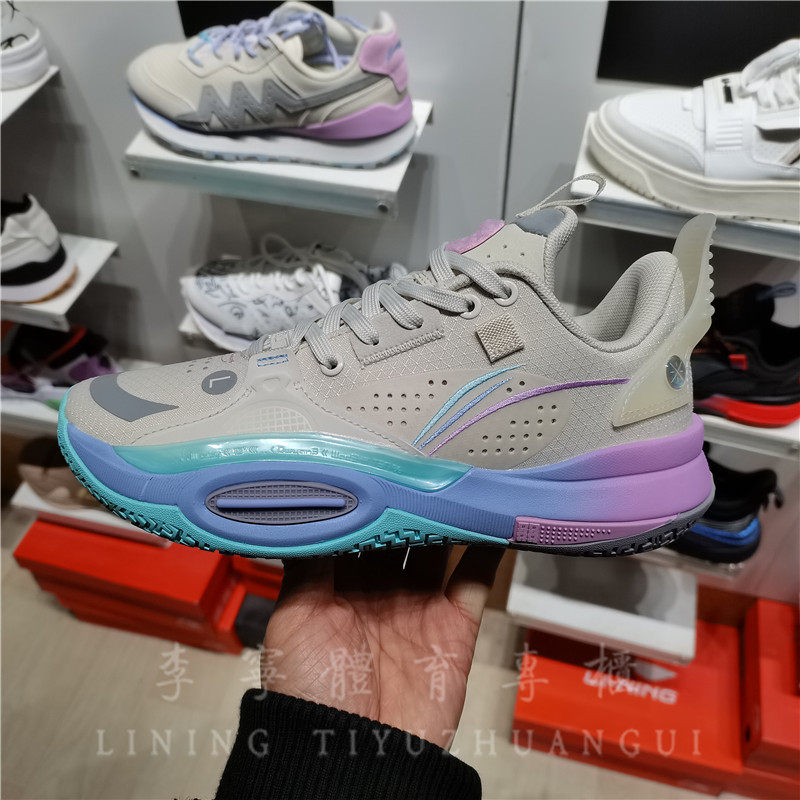 Li Ning 2022 new Wade Way All City 10 Cotton Flower Sugar Youth Edition Slow Shock Low Help Basket Sneakers ABPS009