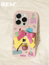 Pick up on the ground and use Rehi to celebrate iphone14pro mobile phone case x bow airbag bracket
