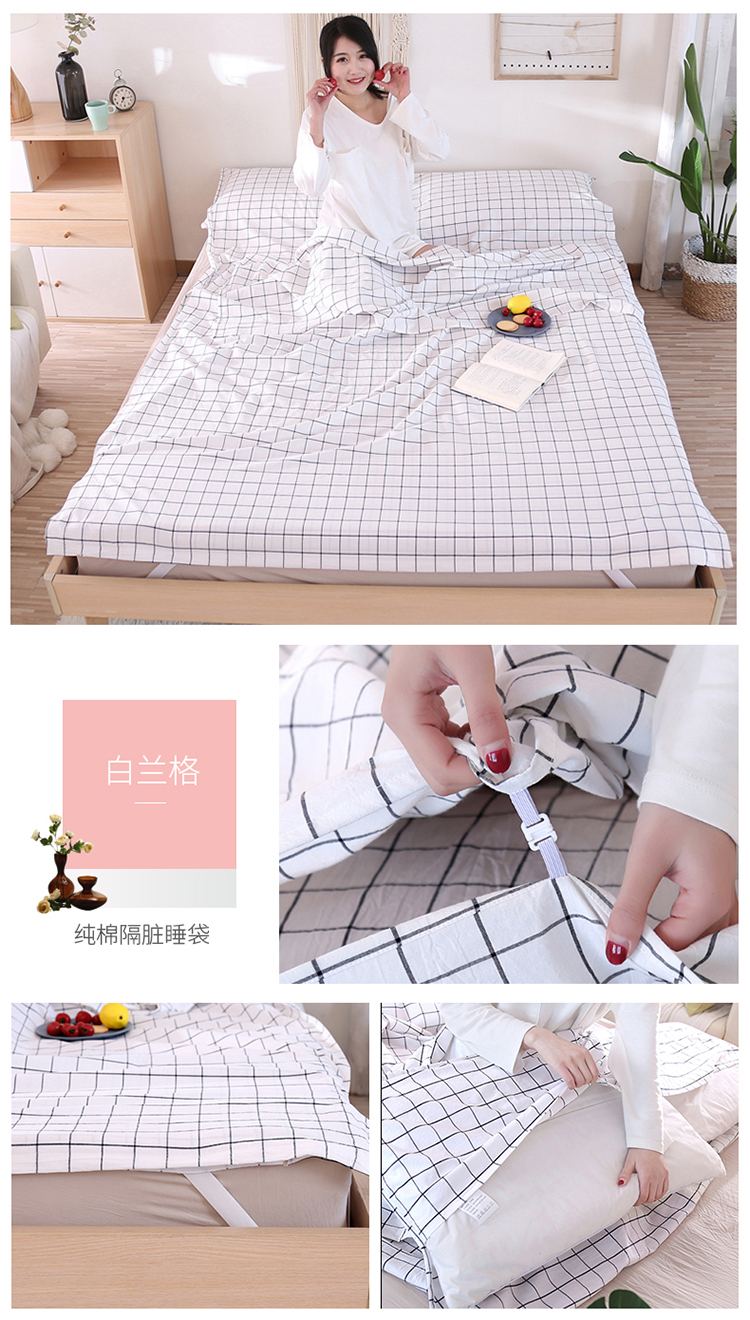 Bông du lịch du lịch ngủ túi ngủ qua bẩn quilt bao gồm siêu mềm rửa bông duy nhất đôi khách sạn trên bẩn túi ngủ