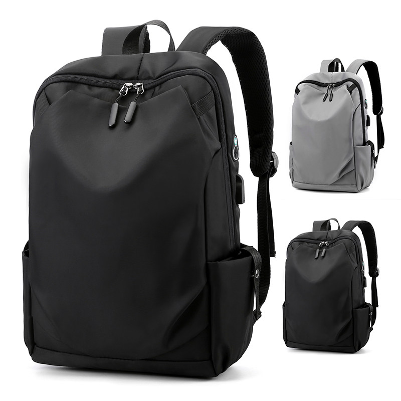 Men's large-capacity 15-inch backpack simple trend backpack luggage junior high school student computer school bag