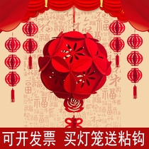 New Years Day decoration Scene arrangement Creative flower ball hanging decoration Decorative Hanging embroidered ball mall Shop Decoration Arrangement