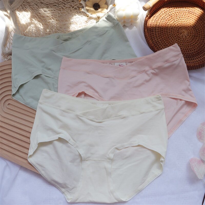 Pregnant woman's underwear low waist pure cotton crotch Summer thin child care early mid stage early mid-early stage Large size
