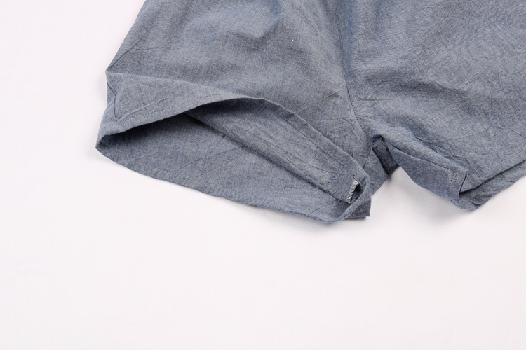 Cotton nhà quần short màu rắn vài người đàn ông và phụ nữ đồ ngủ mùa hè Nhật Bản phần mỏng mặc nhà cỡ lớn thoải mái lỏng lẻo quần jean ống rộng nam
