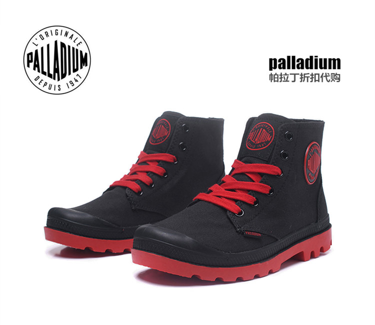 Giày vải Paladin cao để giúp giày nam cỡ lớn PALLADIUM leo núi ngoài trời giản dị Martin khởi động nữ mùa thu và mùa đông giày thể thao nam adidas