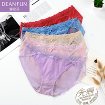Butterfly Fen Ice Wire Net Trace Middle Low Low Low Waist Sexy Day Breakfast Triangle Pantyers High-Level Trousers