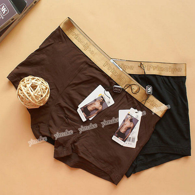 Dolby Knight Phnom Penh Prince solid color Modal sexy men's mid-rise boxer shorts wide edge breathable black