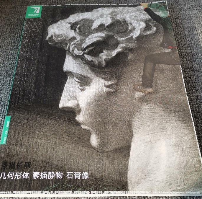 Old Book: Perfect Teaching of Sketching - Long-Term Geometric Figure Sketching, Still Life, Plaster Figures by Yang Shenxiu, 16 Pages, 256 Pages in Total