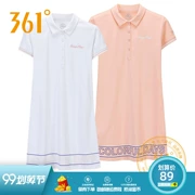 361 độ nữ 2019 hè ngắn tay áo polo áo sơ mi nữ xu hướng thời trang thể thao ve áo cotton ngắn T - Trang phục thể thao