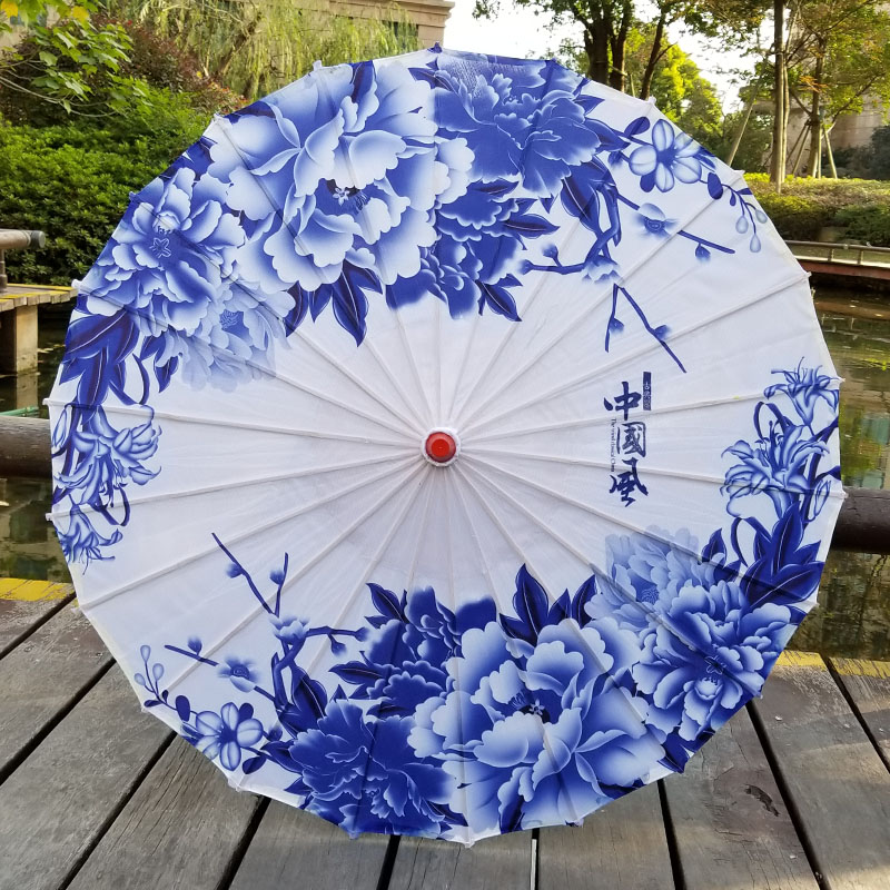 Oil Paper Umbrella Female Ancient Wind Dancing Umbrella Performance Qipao Walk Show Umbrella Han Suit Suspended Ceiling Decoration Props Umbrella Silk Cloth Umbrella Ancient Clothes