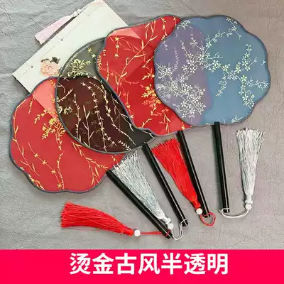 Bride wedding Group fan Chinese style Xiuhe clothing female red decal retro style round gilding Mang dance group fan